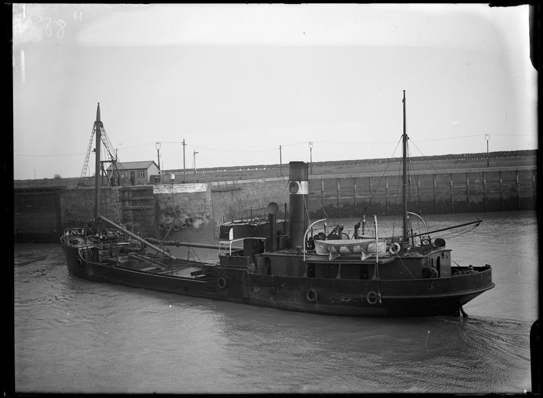Three quarter Port stern view of S.S. DURDHAM, c.1936.