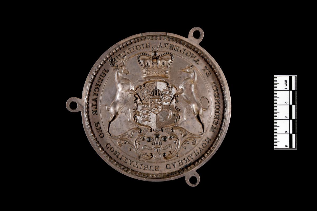 Georgian silver seal die - Royal Arms