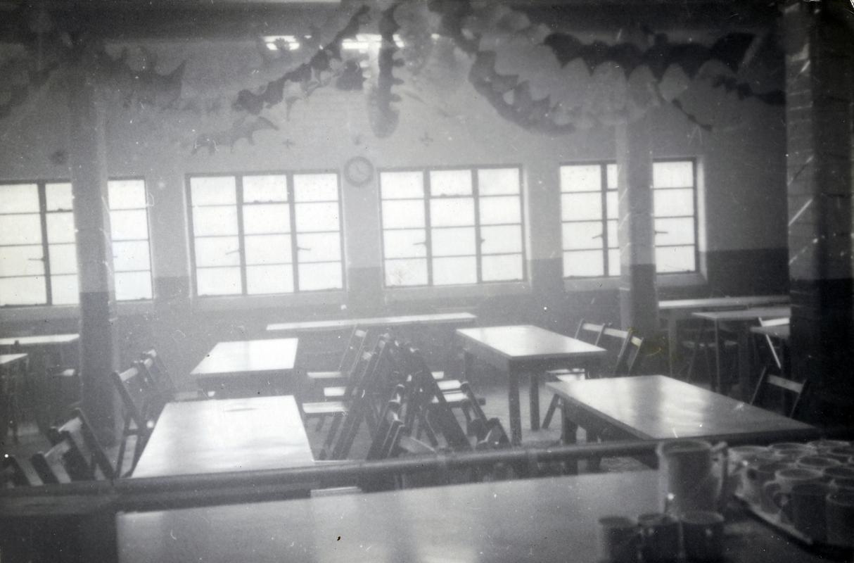 Interior of Betws canteen before reorganisation
