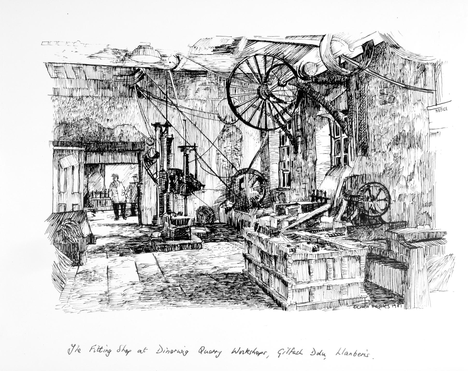 Dinorwic Quarry Workshops Fitting Shop (print)