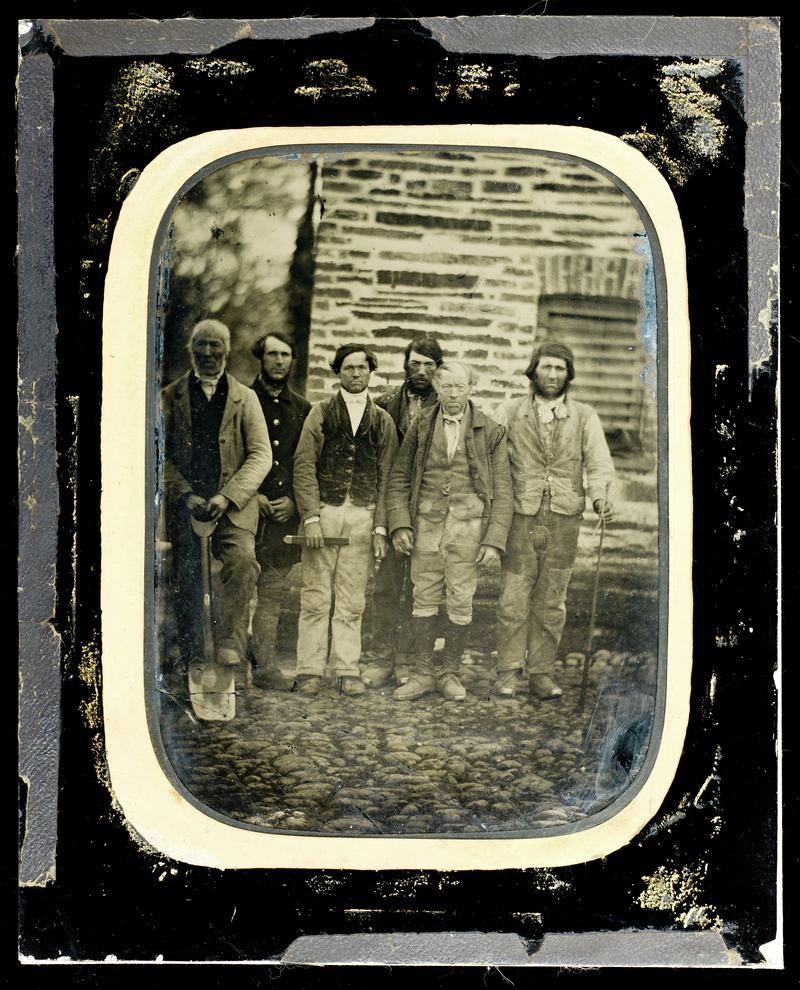 A group of servants, taken at Plas Llangoedmor, Cardiganshire c.1858