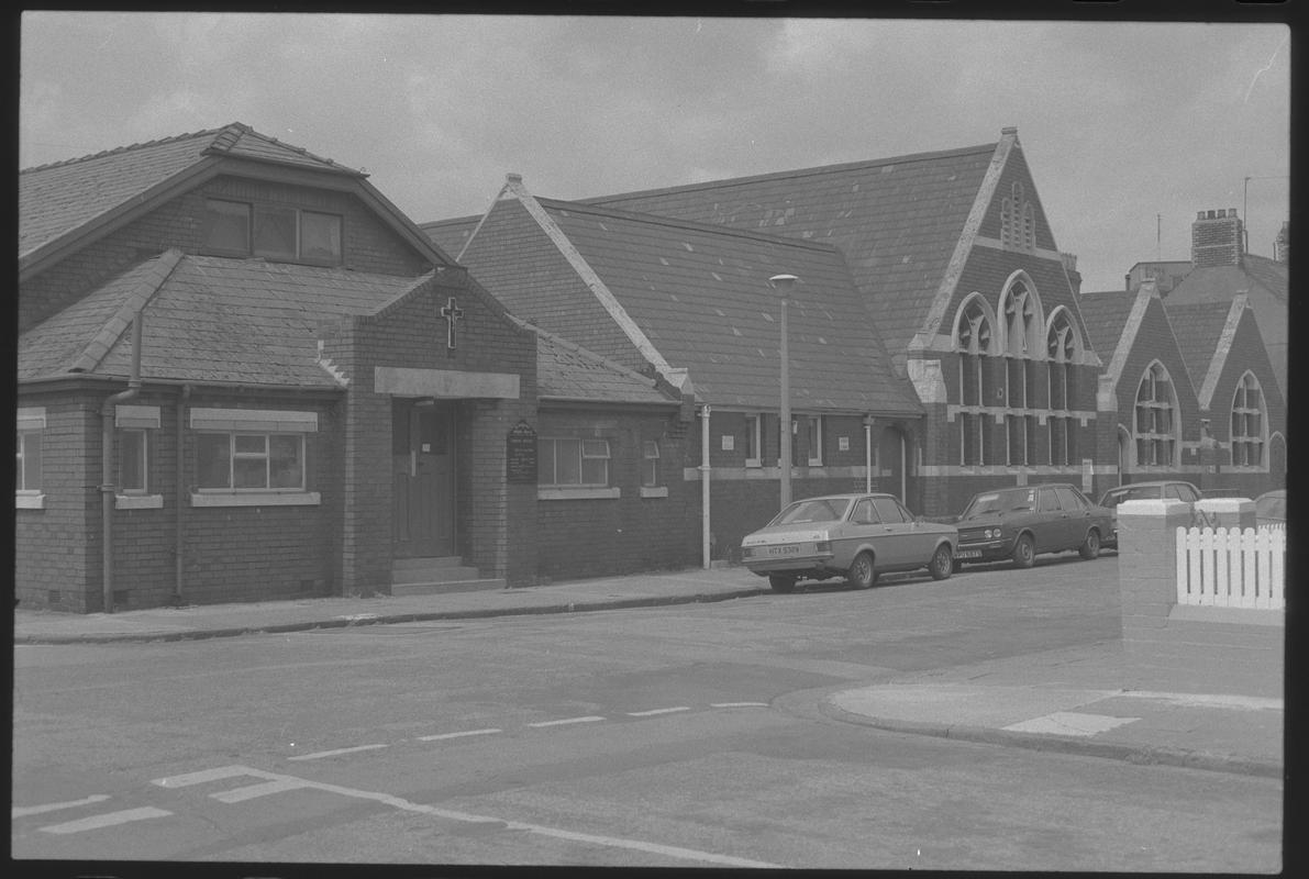 Building, possibly St Cuthberts R.C. Primary School, Butetown.