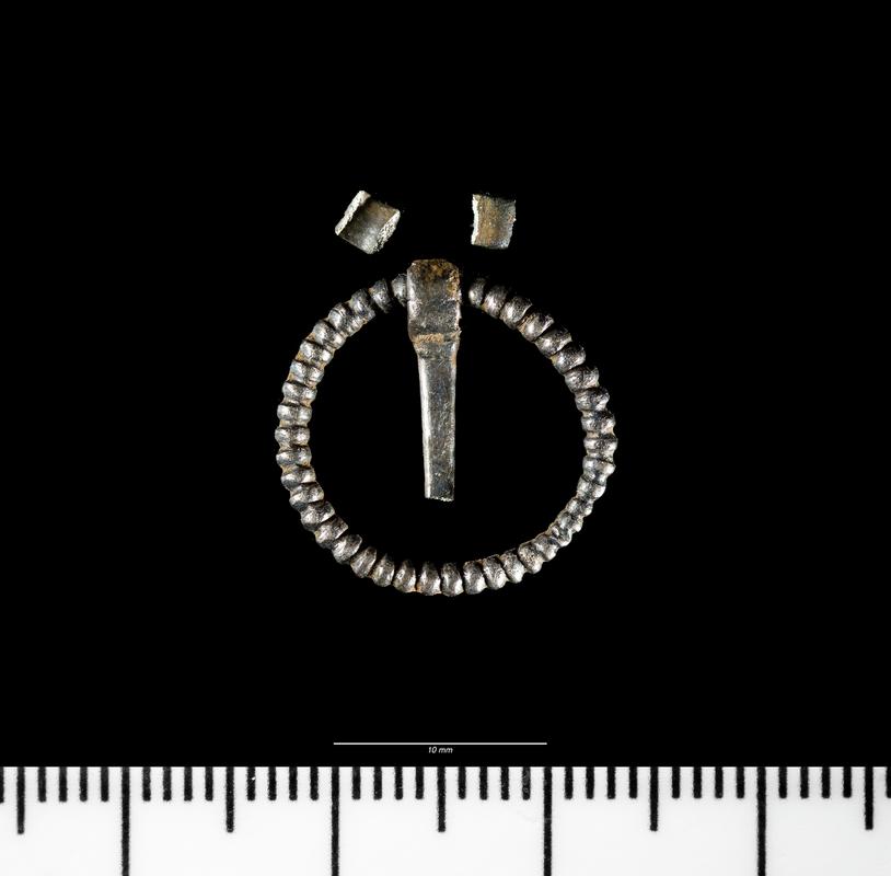 Medieval silver annular brooch