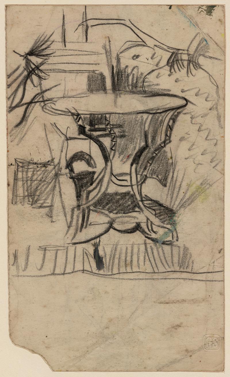 Table in a garden, study