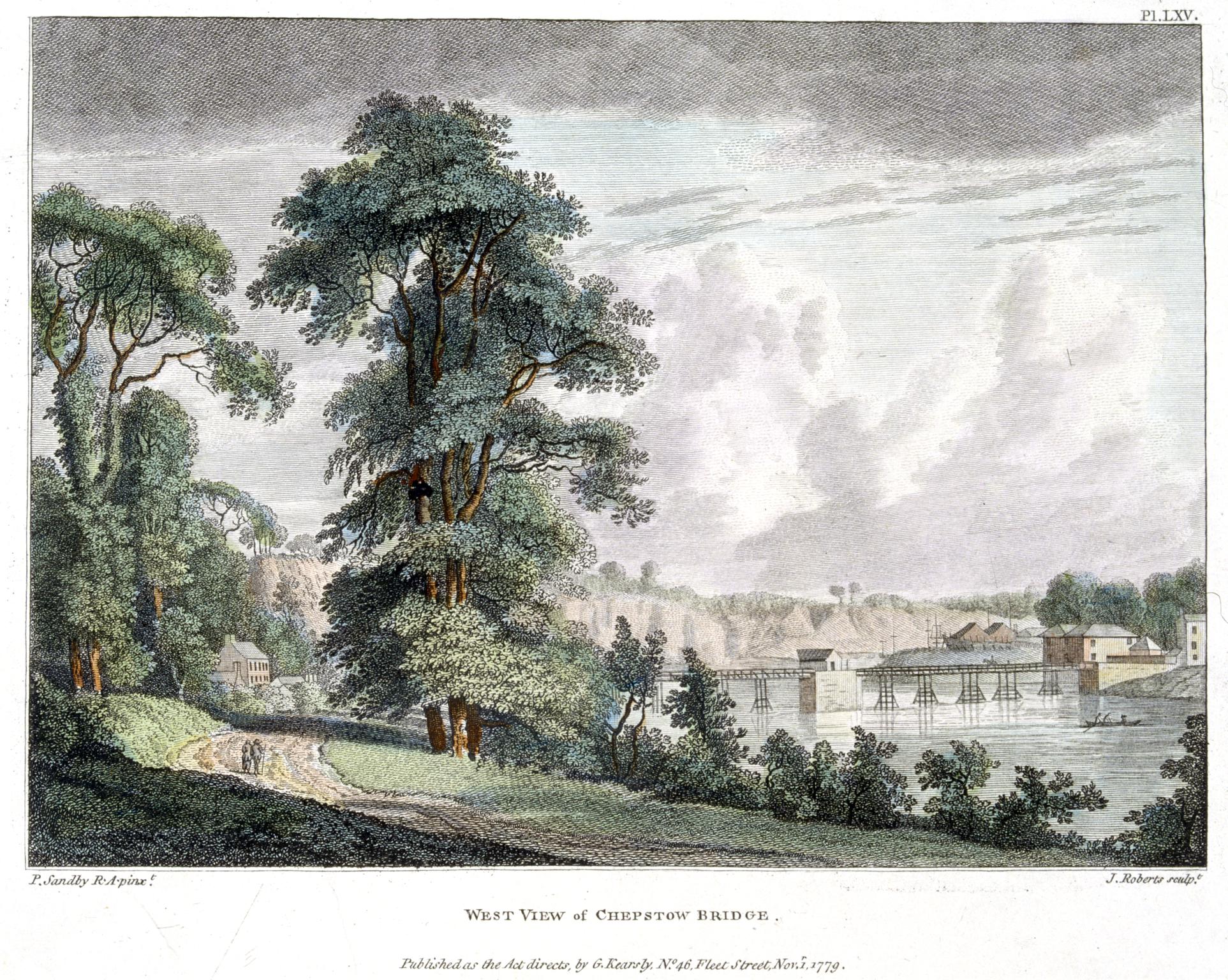 West View of Chepstow Bridge (print)