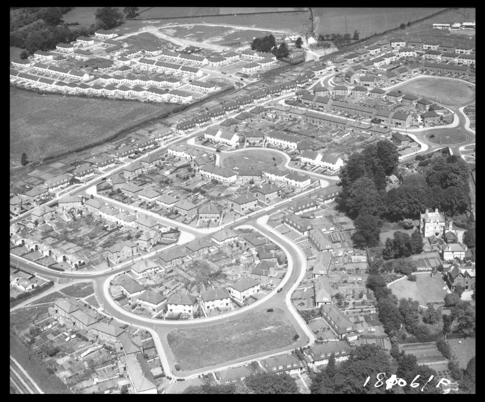 Aerial view of Clodol Ind. Abergavenny