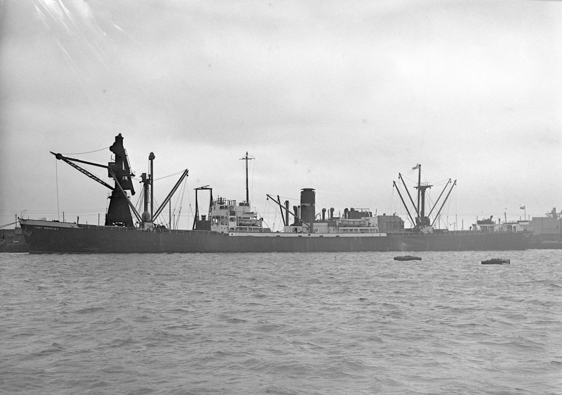 S.S. FORT WRIGLEY, glass negative