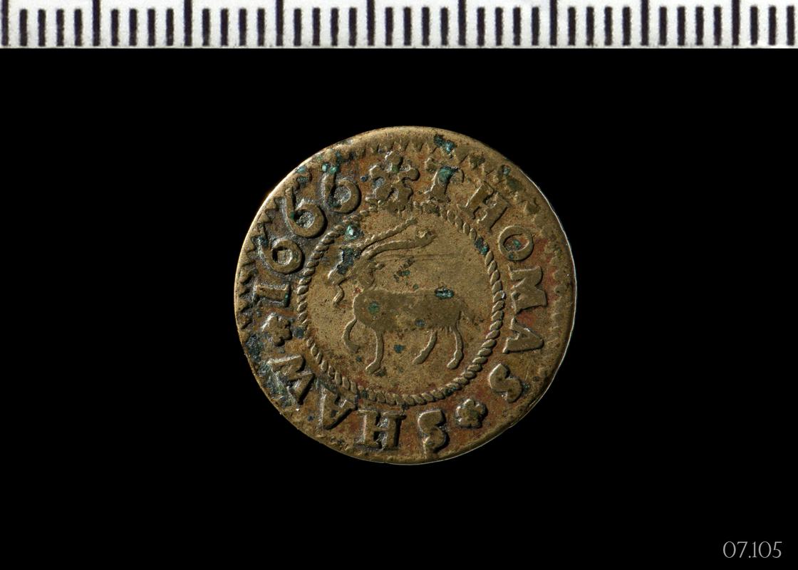 17th century private token: Denbigh