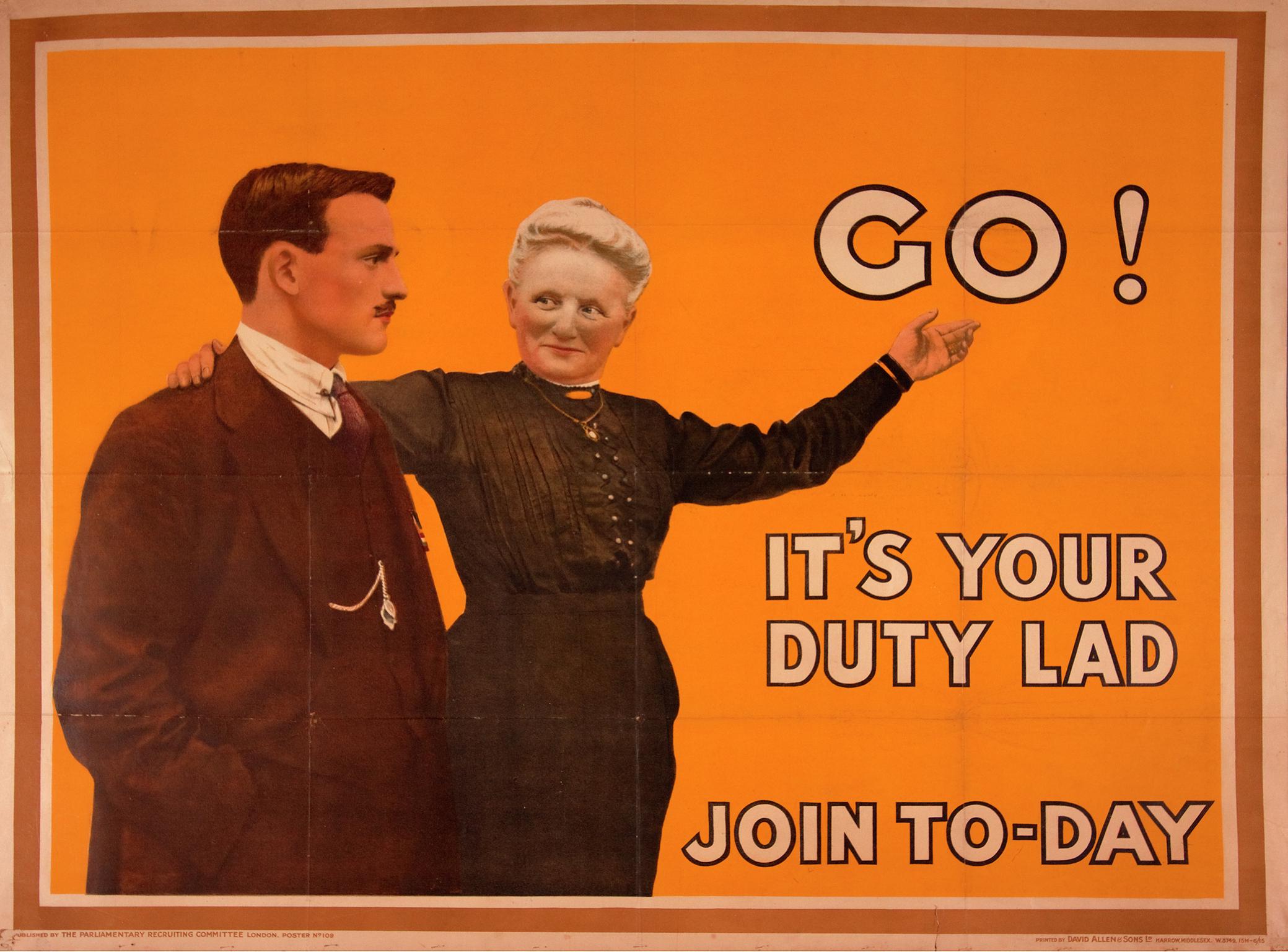 Go! It's your duty Lad, Join Today