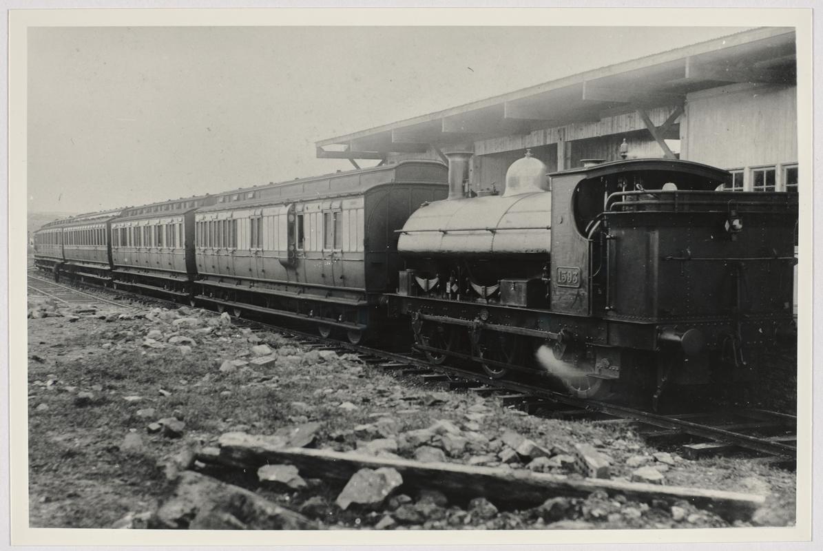 Black and white photograph of Special Train at Milford.