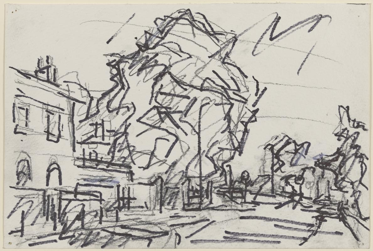 Study for 'Park Village East, Winter'