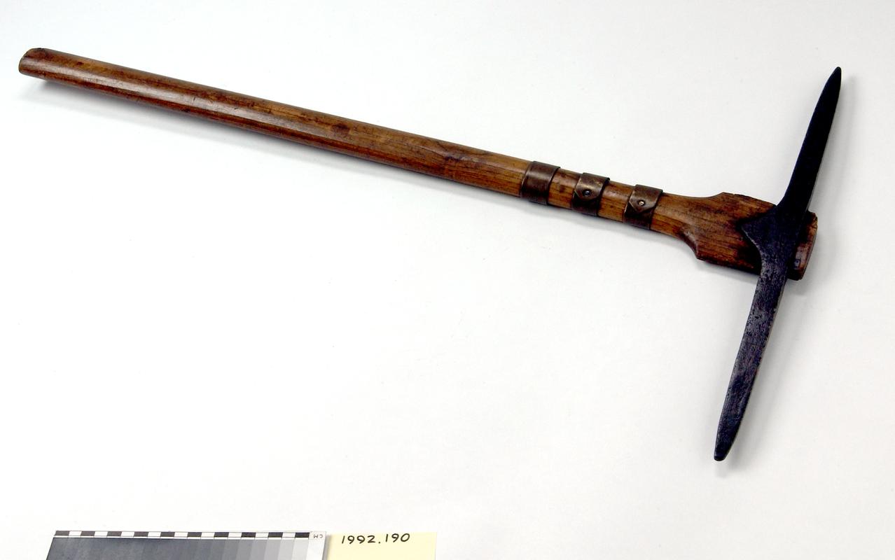Mandrel reputed to have been used by Isaac Pride to break through to trapped man in the Tynewydd Rescue of 1877.