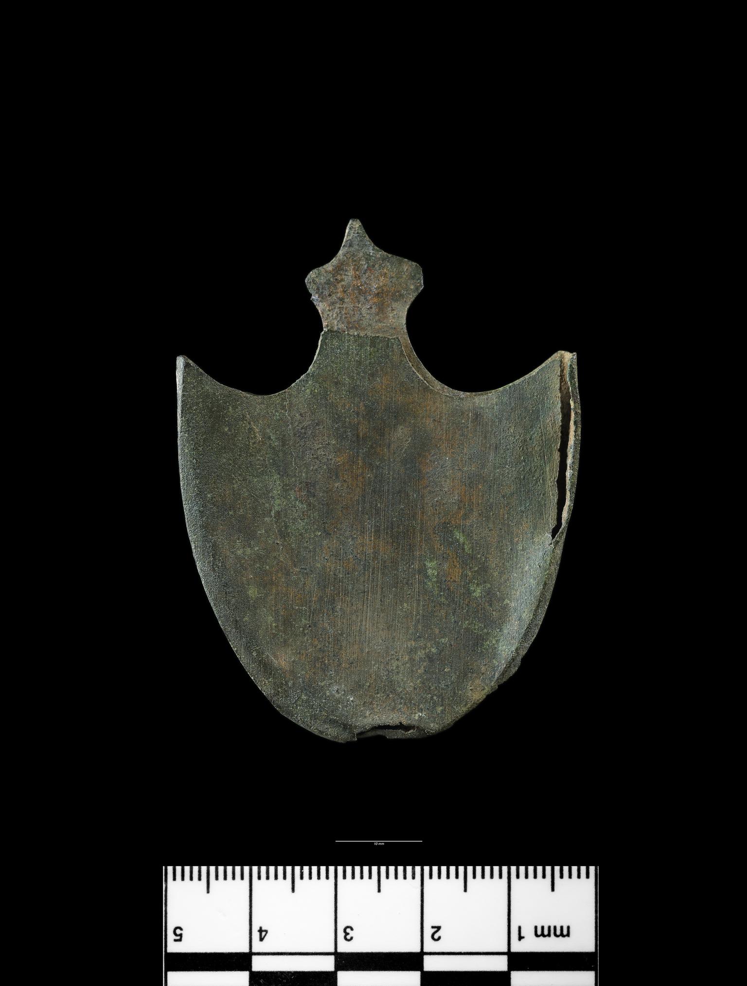 Roman copper alloy scabbard chape