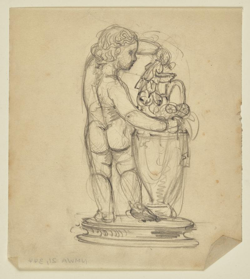Child with urn, sketch for statue