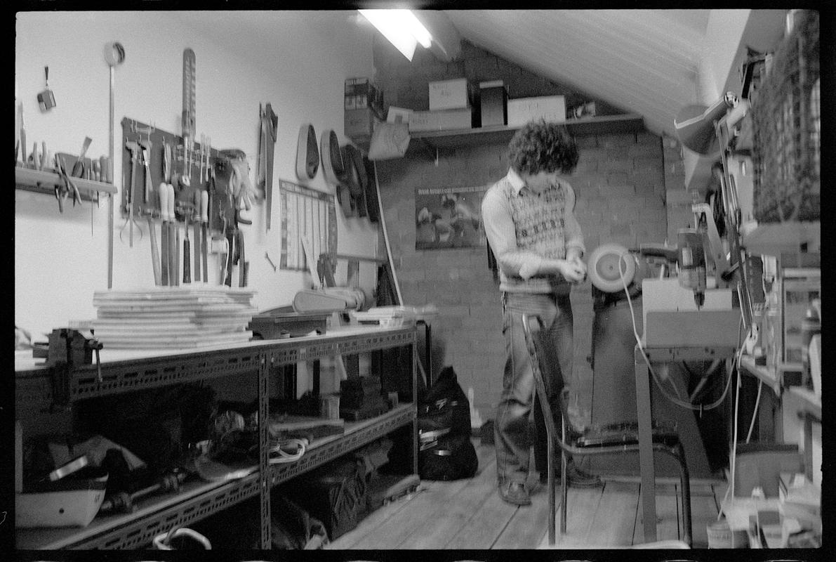 Craftsman making a sundial.