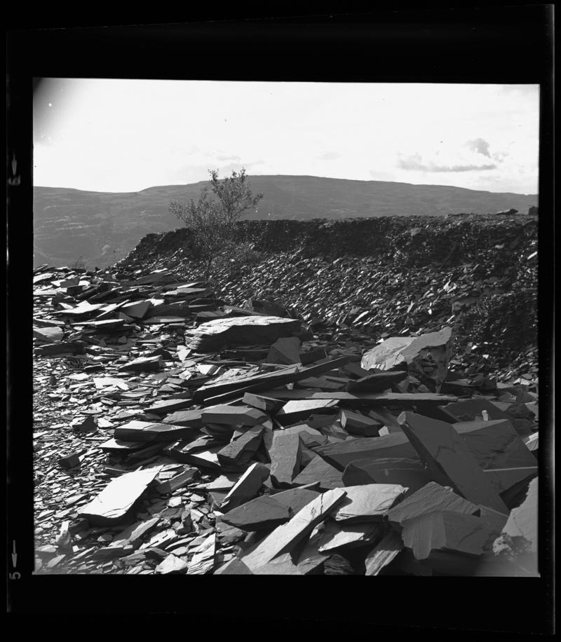 Slate rubble, Dinorwig Quarry, April 1973.