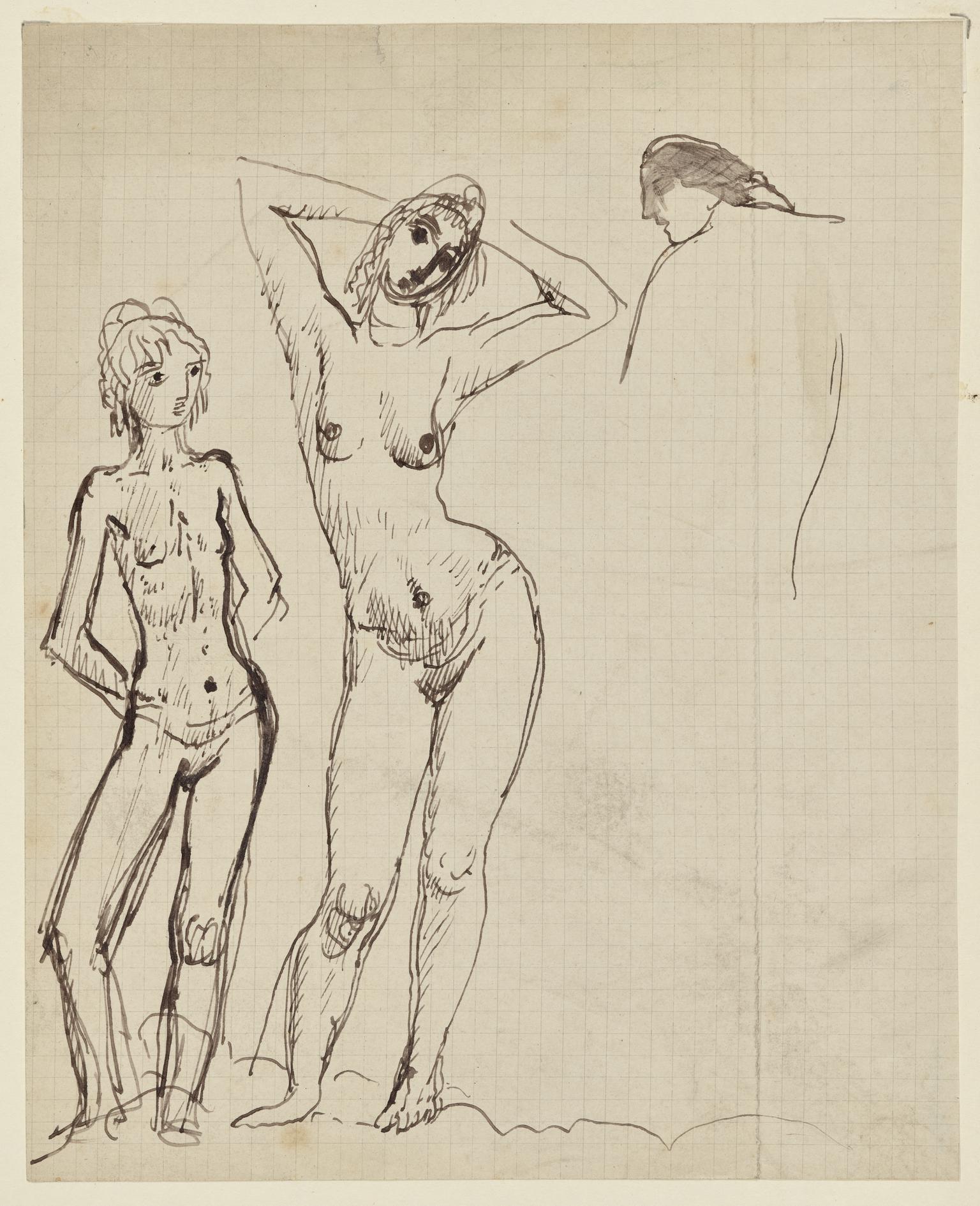Standing woman and a girl