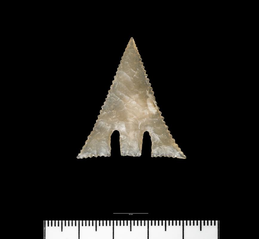 Early Bronze Age flint barbed and tanged arrowhead