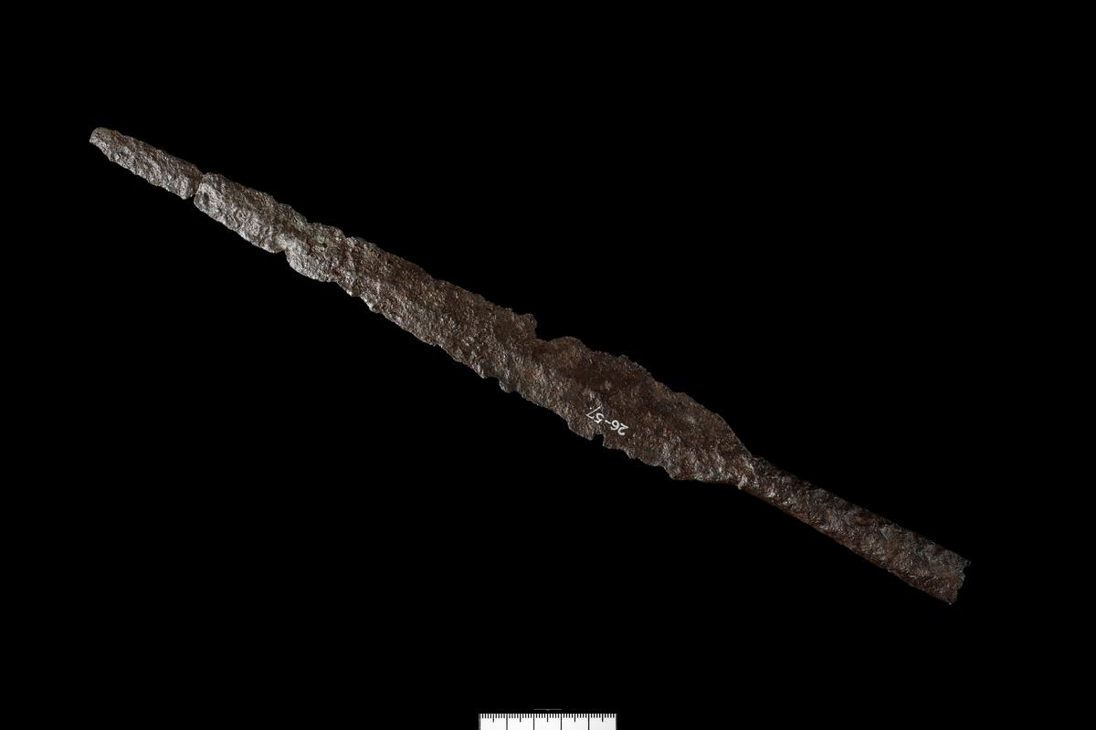 Medieval iron spearhead