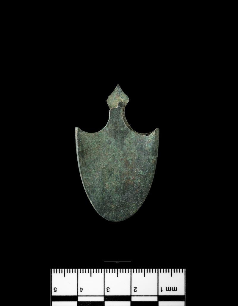 Roman copper alloy scabbard chape