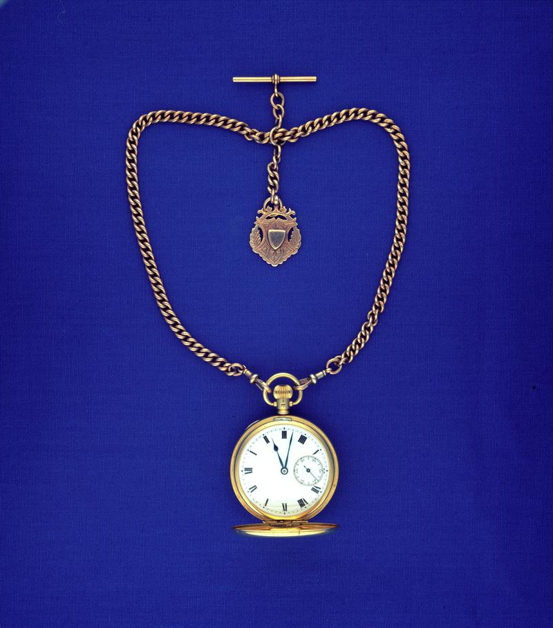 Pocket watch, presented by Trustees of the Carnegie Hero Fund to Albert Gubb in 1927