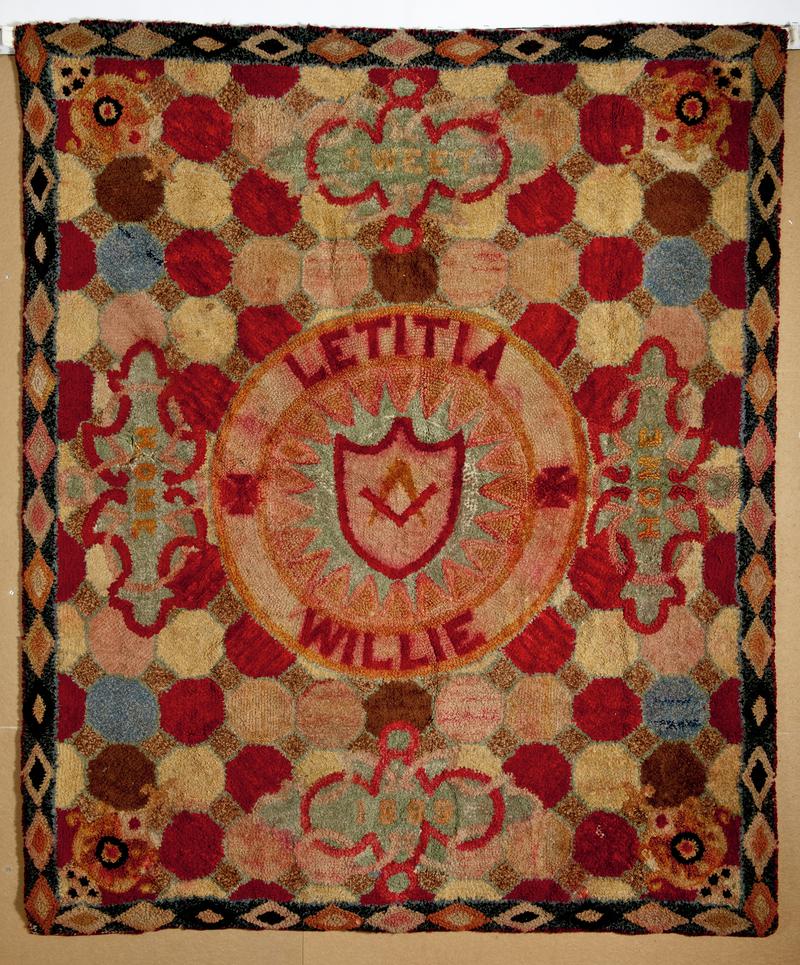 mat,  Centre of rug showing &#039;Home Sweet Home&#039; - KEY OBJECT