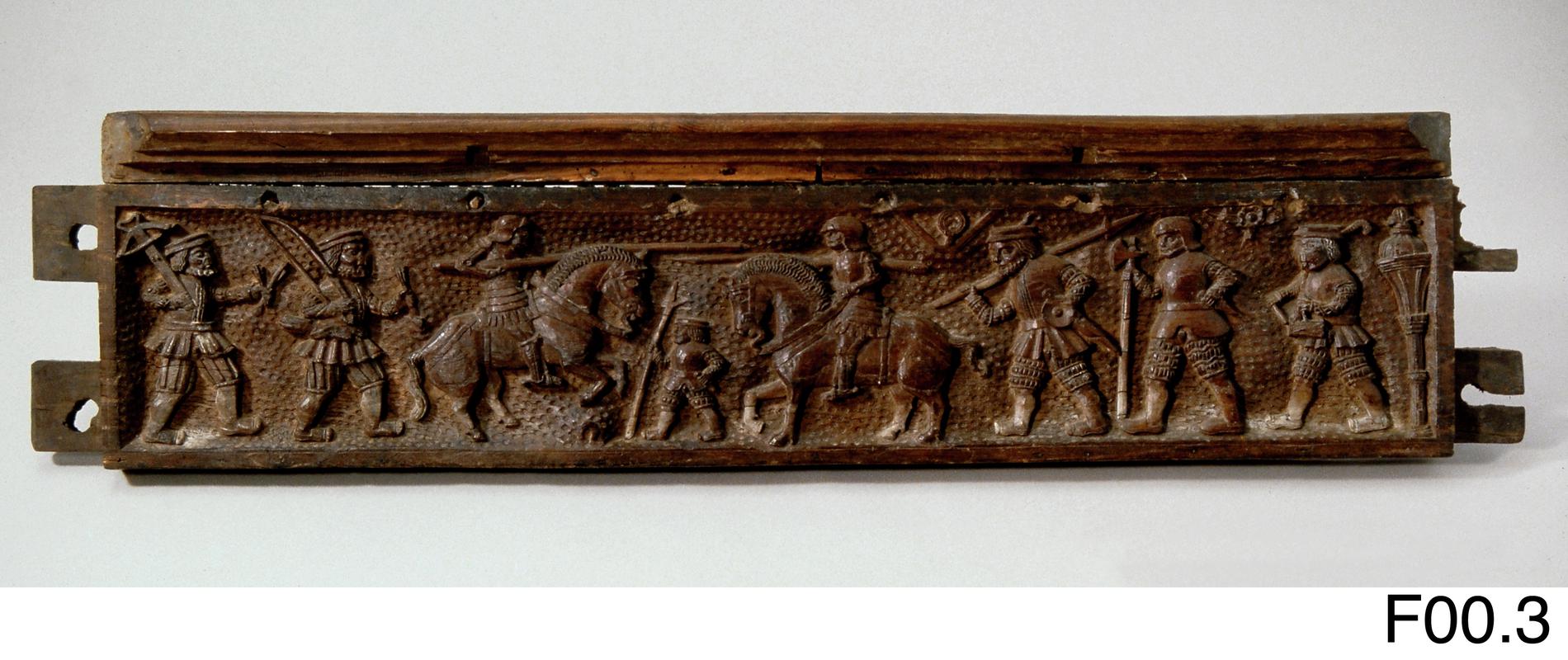 Sir Rhys ap Thomas bed - detail of carved panel