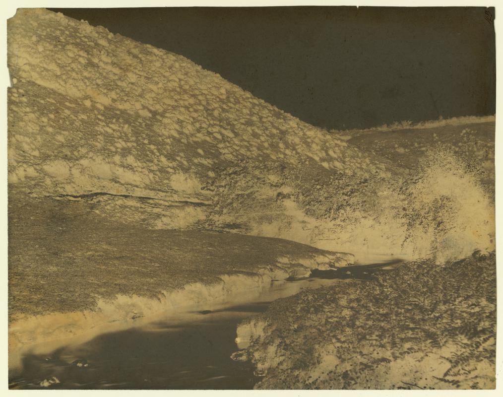 Wax paper calotype negative. Bishopston Rocks (1855-1860)