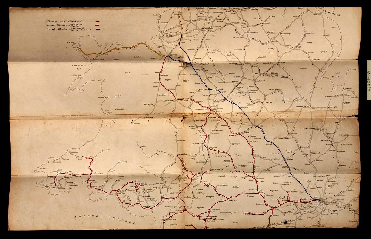 Chester &amp; Holyhead Railway, map of Wales