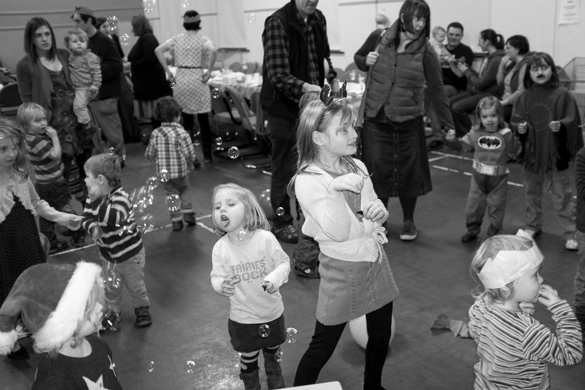 GB. WALES. Tintern. Children&#039;s Christmas party. 2013.