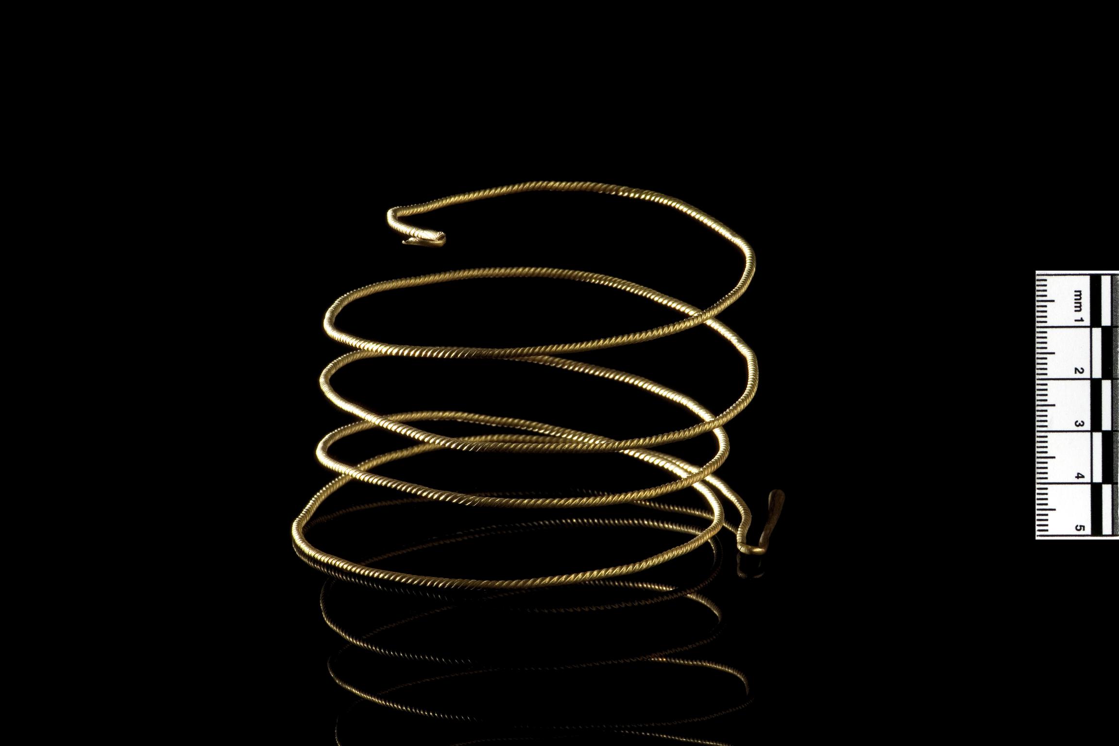 Middle Bronze Age gold bar-twisted torc