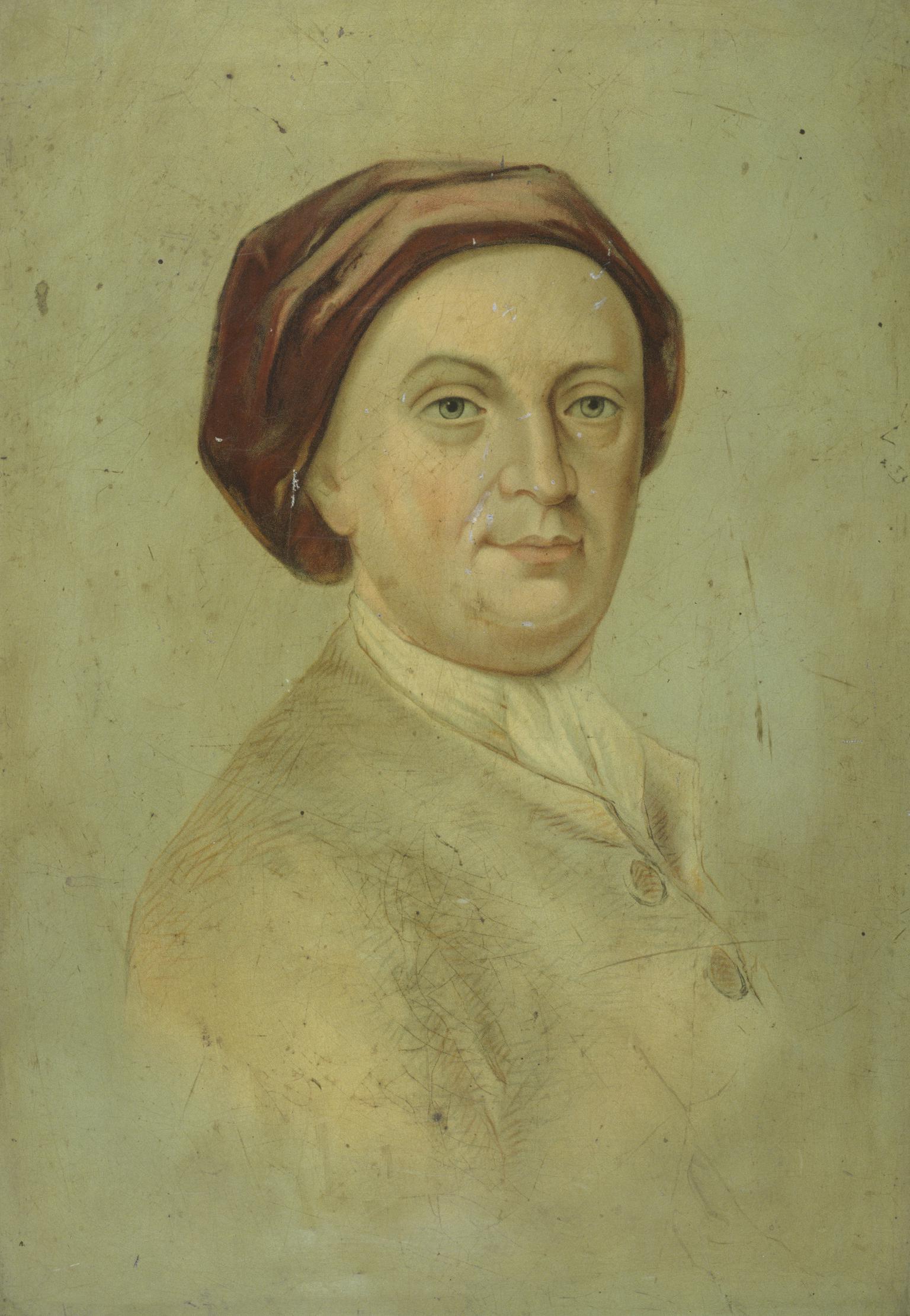 Portrait of Major John Hanbury (print on tinplate)