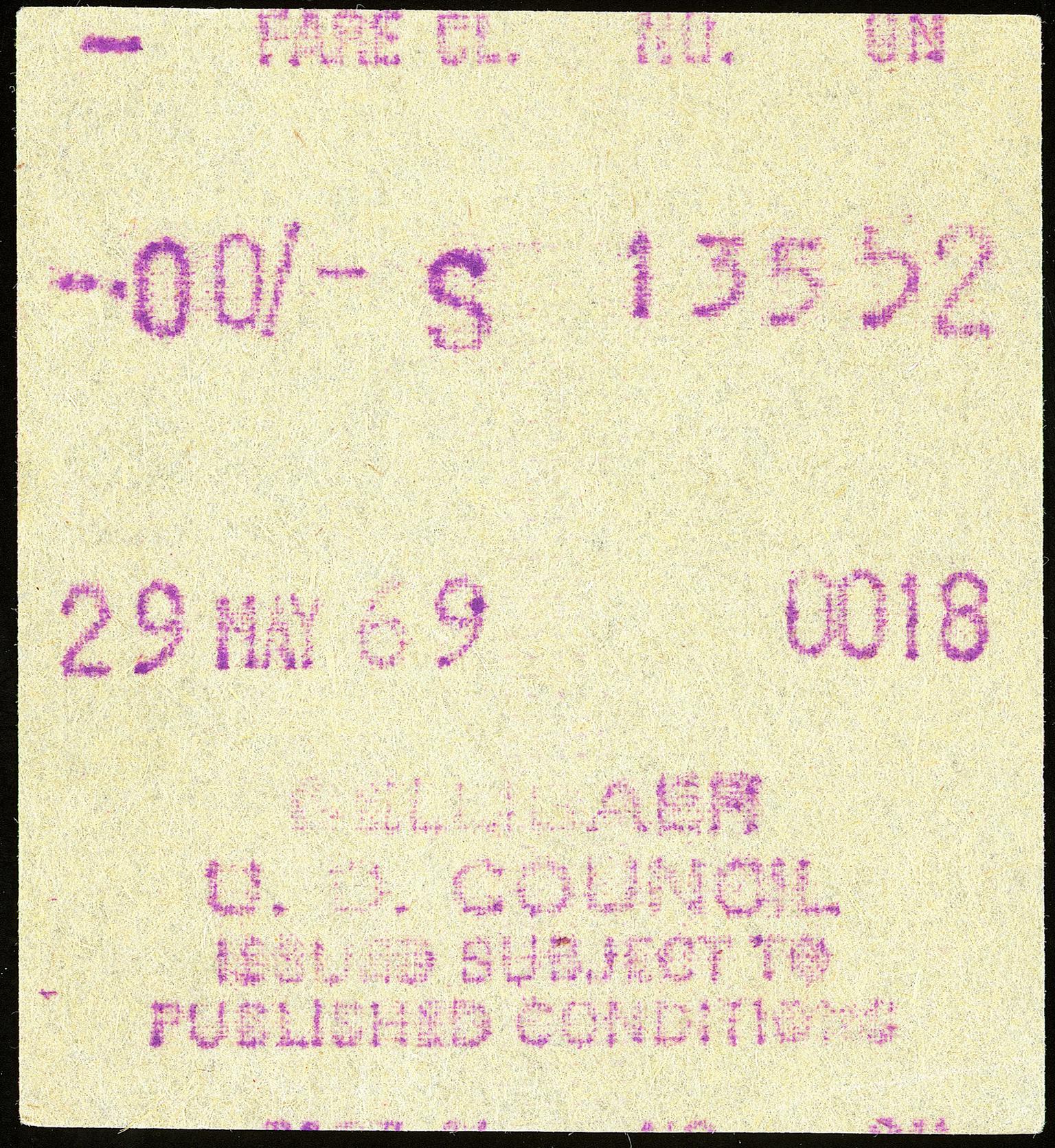 Gelligaer U.D.C. bus ticket