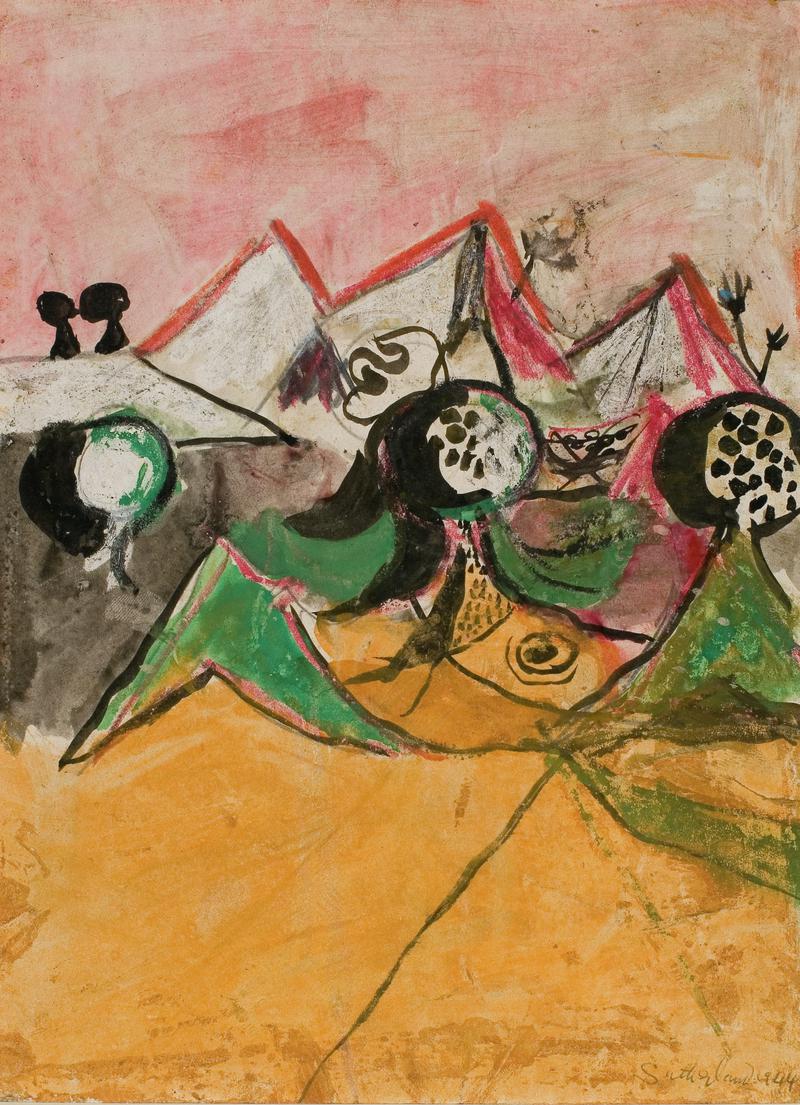 Landscape with pointed rocks