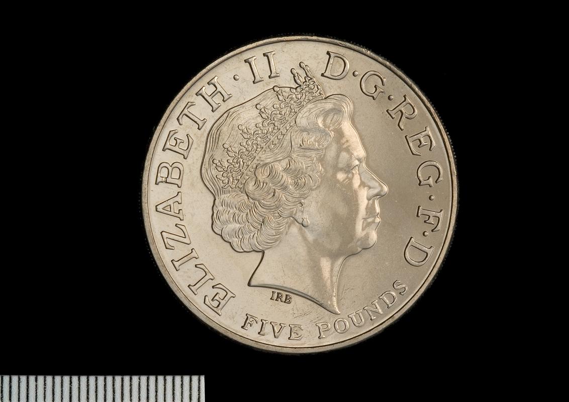UK, Five Pounds, 2005, obv.