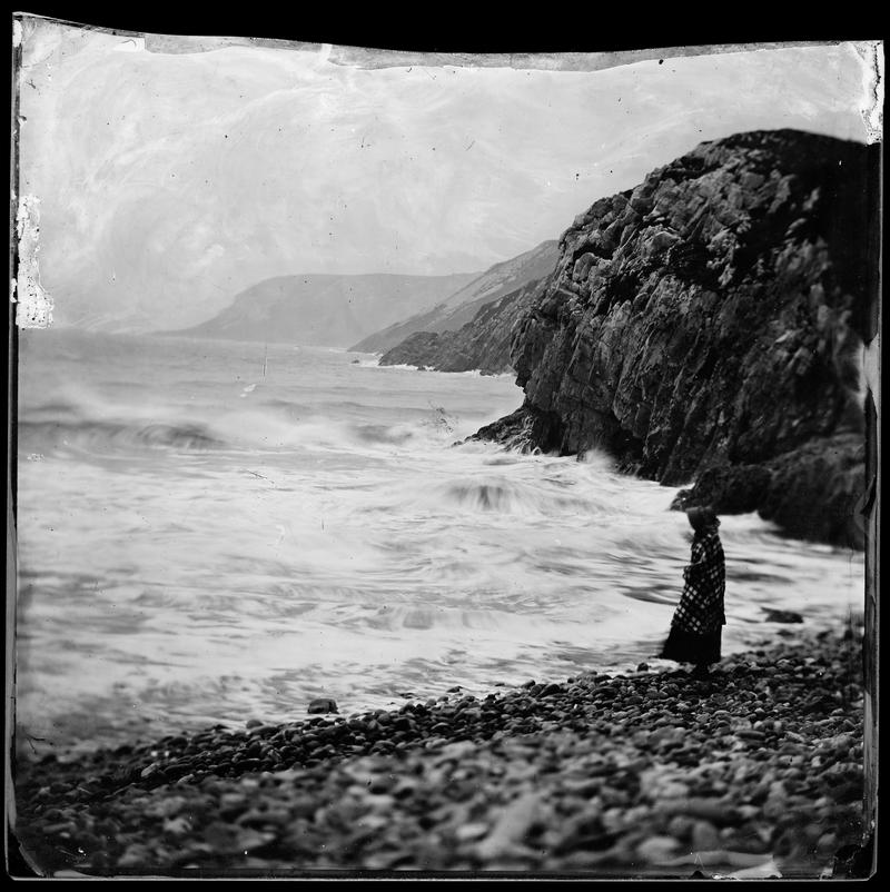 The Restless Waves (glass negative)