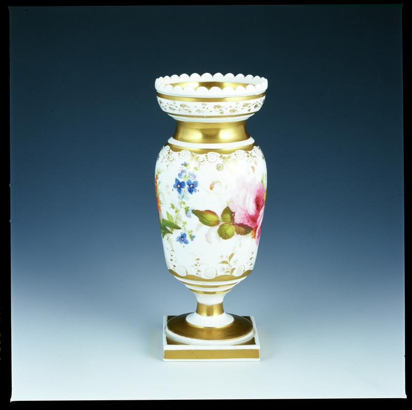 Vase, flowers, c1825-30