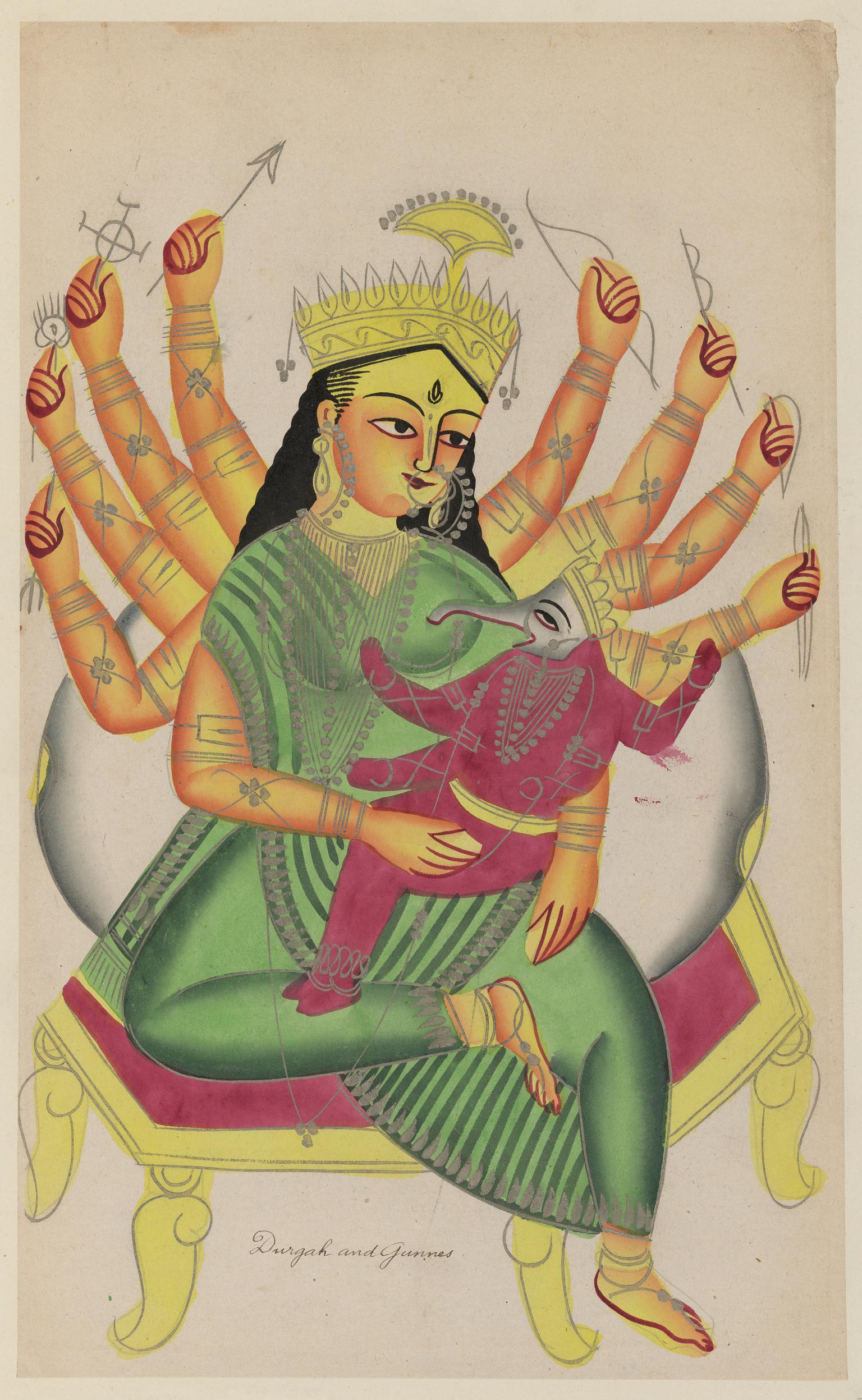 Durga with Ganesa