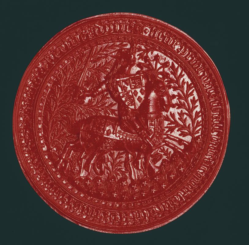 seal: Carmarthen, W219, not readable due to colour and bad impression on left side