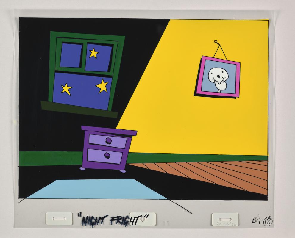 Funny Bones background animation production artwork from episode &#039;Night Fright&#039;.