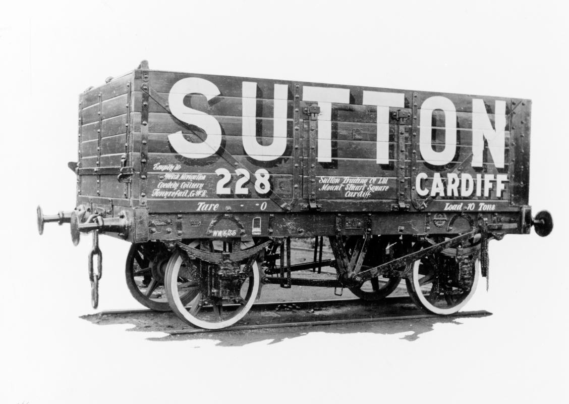 Private coal wagon &quot;Sutton&quot; No.228 in new condition, built by Cambrian Wagon Company of East Moors, Cardiff