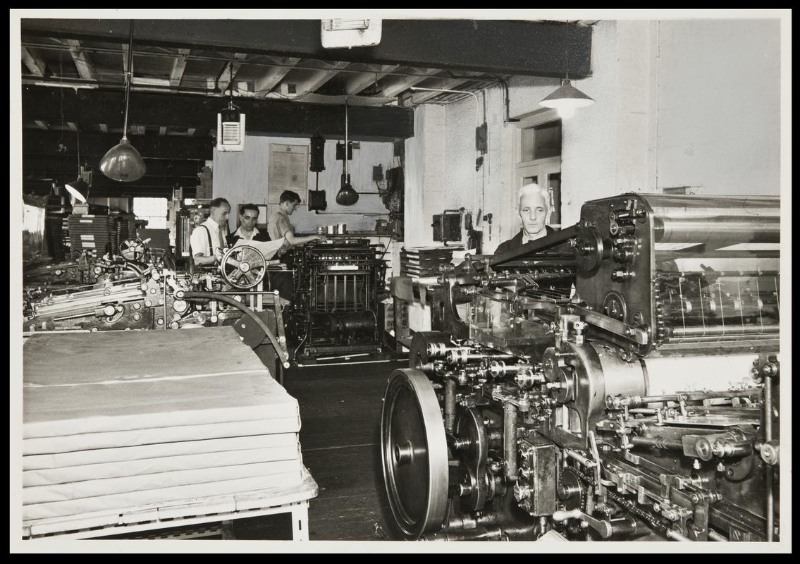 Interior of Edward Roberts Ltd., printers