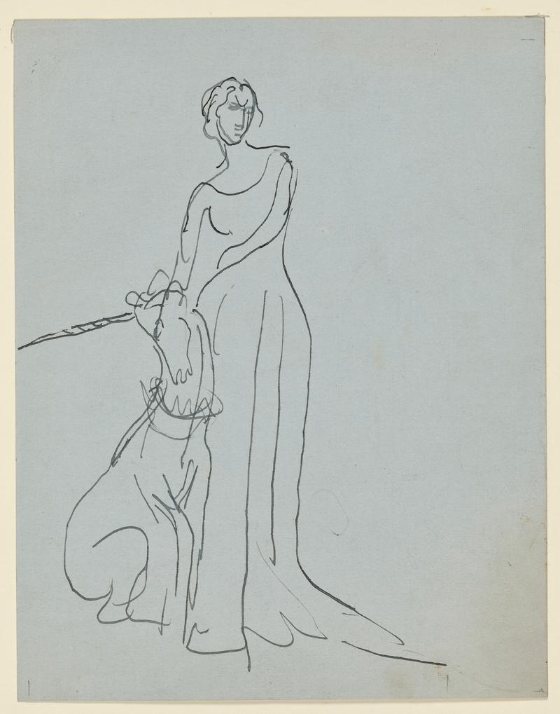 Standing Woman with a Unicorn