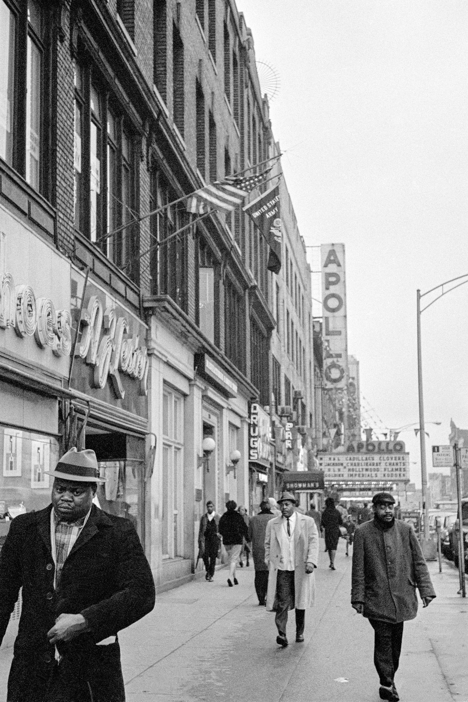 United States Army recruiting centre and the Apollo theatre. Harlem. New York USA