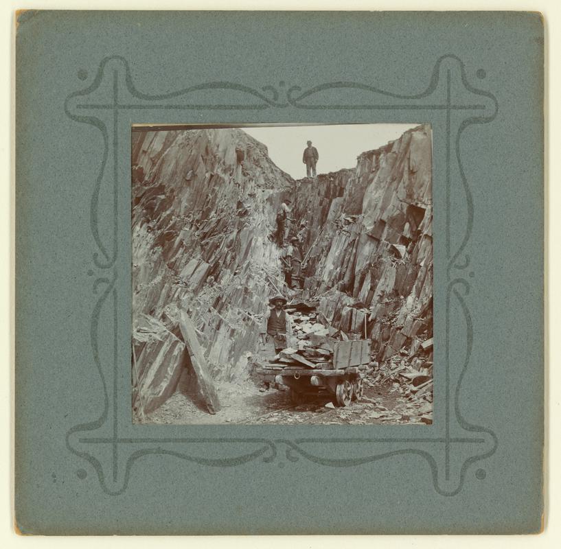 Workers at Gilfach slate quarry, Pembrokeshire