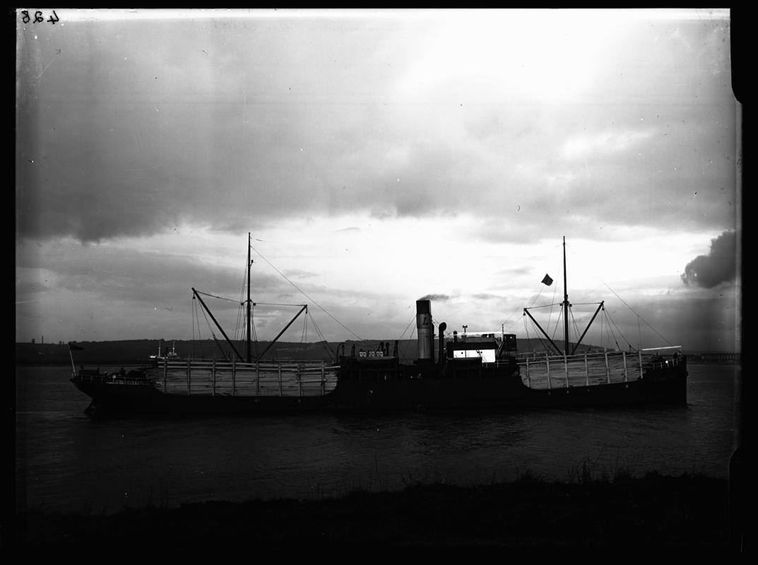 S.S. CORNELIUS LENSEN, glass negative