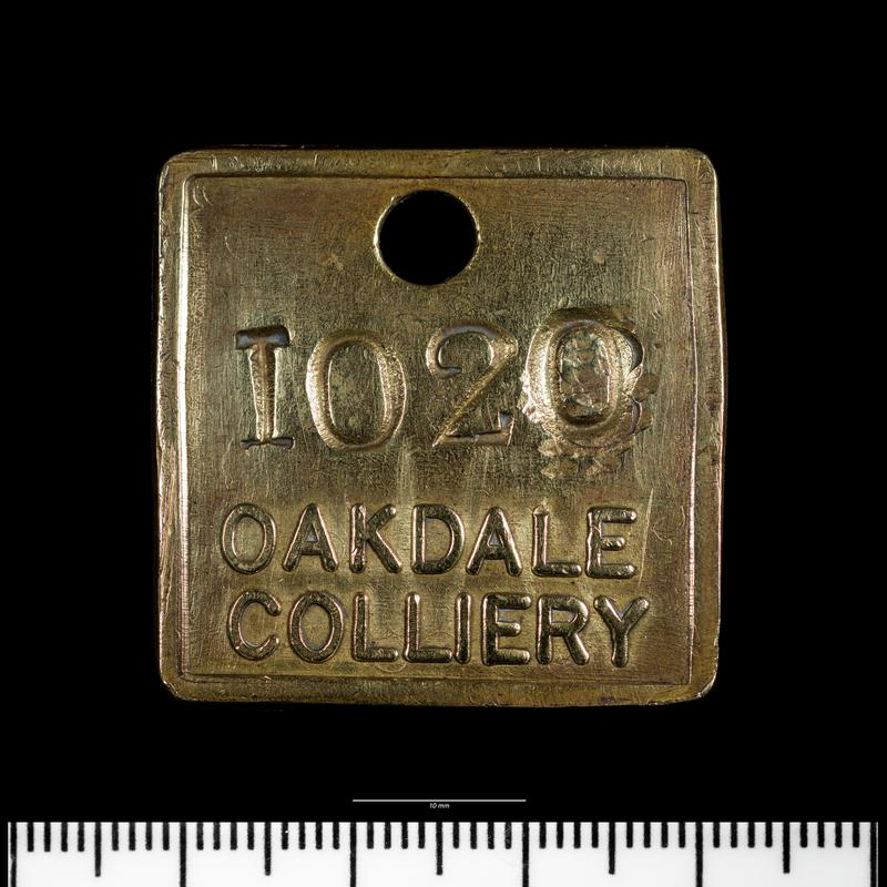 Oakdale Colliery lamp check, number 1020