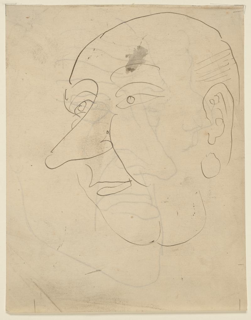 Caricature Sketch of a Man&#039;s Head