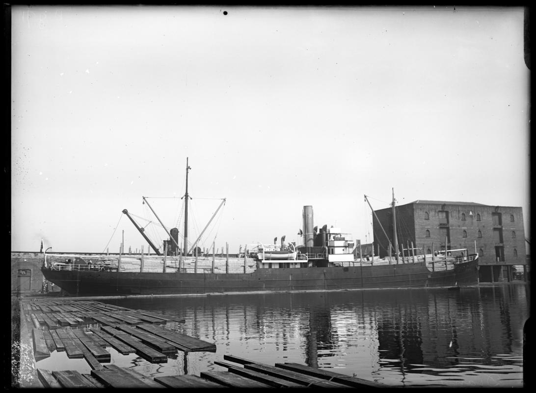 Starboard broadside view of S.S. DIANA, c.1936.