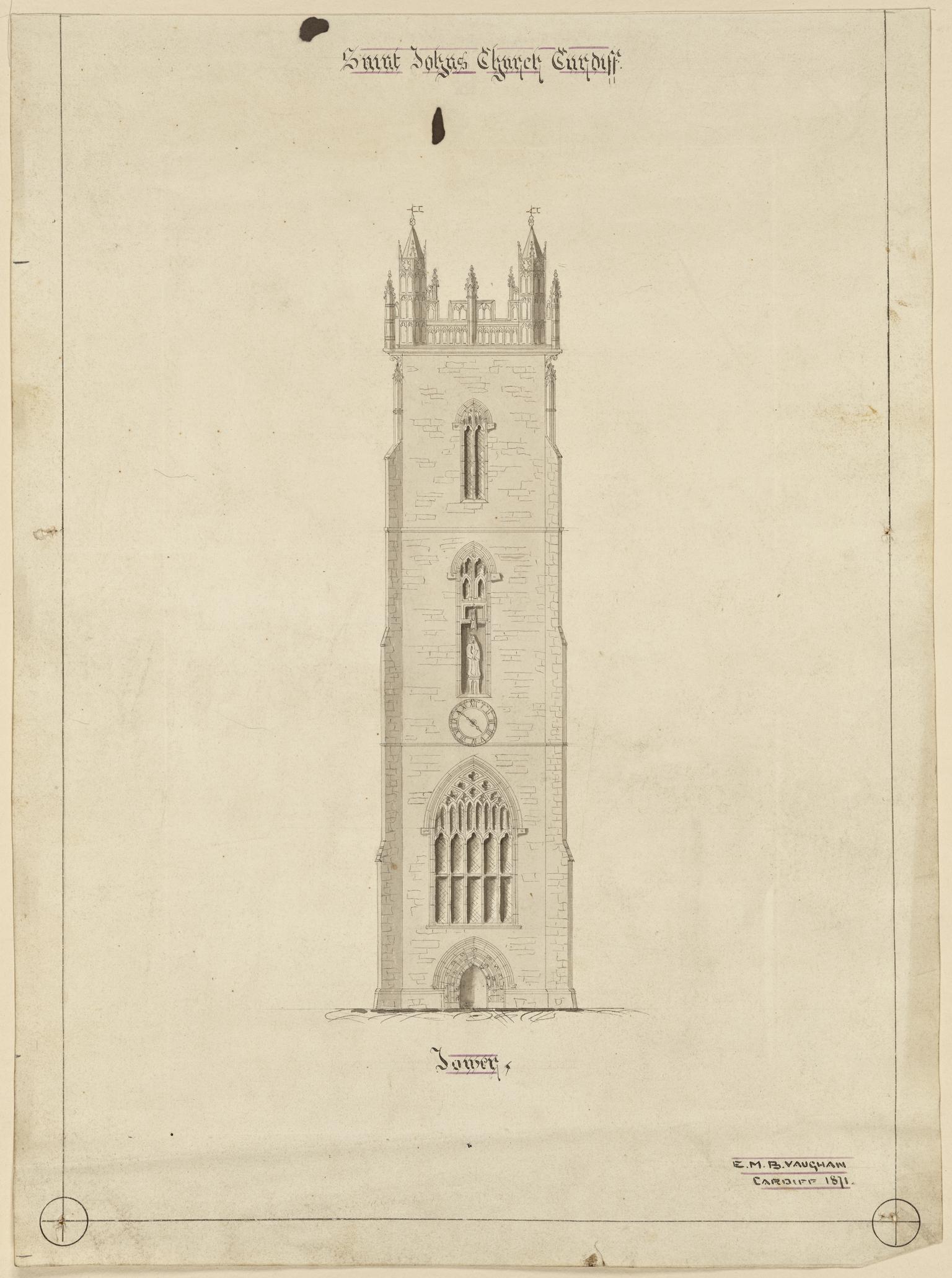 Tower of St John's Church, Cardiff